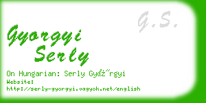 gyorgyi serly business card